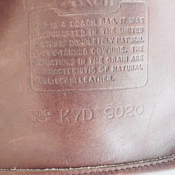 Vintage Coach Black Leather Small Ergo Mini Zip Handbag #9020 Made In The USA 19 - Picture 10 of 12